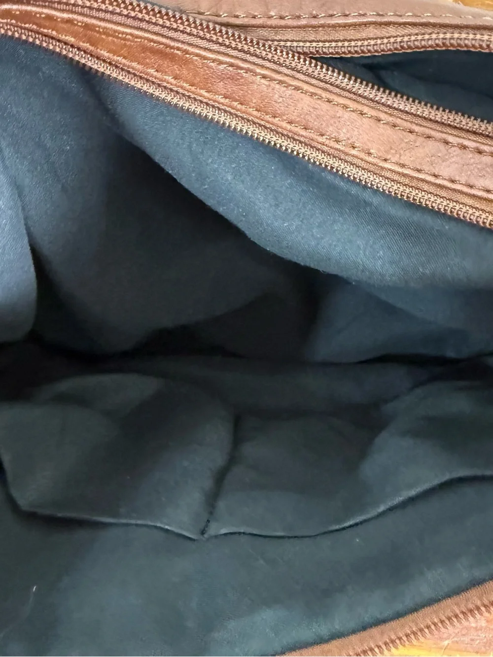 Sam & Hadley Brown Vegan Leather Multi-Pocket Slouchy Crossbody Shoulder Bag